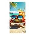 thumbnail image 2 of Toalla de playa de microfibra con mochila portátil impermeable | Toalla de baño ligera de secado rápido de 157 x 81 cm | Bolsa para toallas de viaje, deportes, camping, natación y fitness, 2 of 6