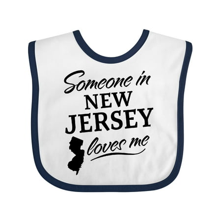 

Inktastic Someone in New Jersey Loves Me Gift Baby Boy or Baby Girl Bib