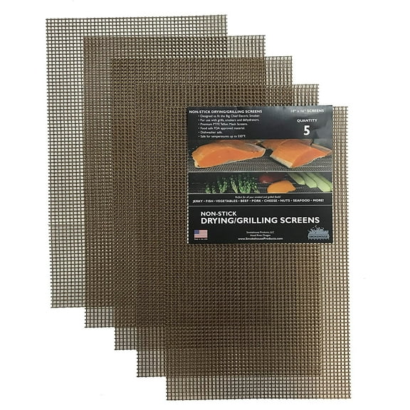 Smokehouse Products 9749-016-0000 Big Chief Drying Screens for Grilling, 5 Pack