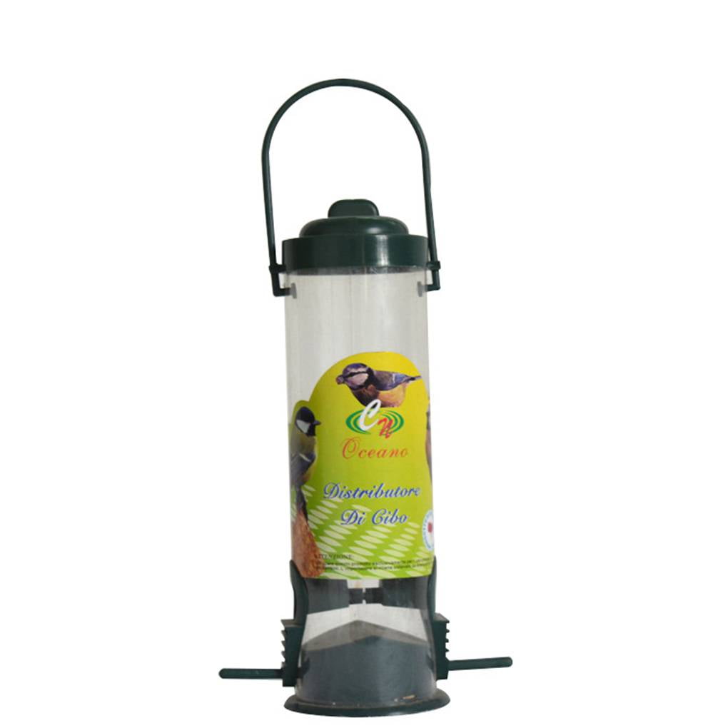 Non Toxic Pvc 7 5x14x29cm Handle Birds Feeder Straight Sided