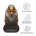 thumbnail image 5 of Balery Streamside Meditating Fox Pattern Car Seat Cover - Soft & Breathable Front Premium Covers with Non-Slip Protector Fits Most Automotive, Vans, SUVs, Trucks - 1 Unit, 5 of 5