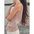 thumbnail image 4 of Sherrylily Women Sweater Vest Tank Tops Button Down Shirts Scoop Neck Fashion Sleeveless Ribbed Top S-2XL, 4 of 6