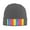 Deep Heather, variant on Abstract Striped Rainbow Beanie Hat Men Women Warm Printed Cap Knit Beanies Hats Outdoor Winter Deep Heather