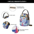 thumbnail image 4 of FORMRS Crossbody Bag for Women Quilted Travel Shoulder Cell Phone Purse with Chain Strap Handbag, Blue Hand Drawn Sailboats, 4 of 7