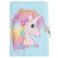 thumbnail image 1 of Plush Diary Book Lovely Writing Notepad Cartoon Girl Notepad Diary Fluffy Notebook, 1 of 8