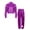 Purple, variant on YiZYiF Boys Girls Hip Hop Jazz Dance Clothes Set Shiny Jacket with Metallic Pants Party Costume Black 16