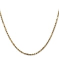 thumbnail image 2 of 14K Yellow Gold Rope Chain Necklace 16 inch 2.25 mm Diamond-cut Milano with Lobster Clasp, 2 of 4