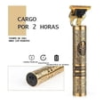 thumbnail image 3 of Rasuradora De Cabello Cortadora Trimmer Vintage Yyt-010 Craneo Recargable USB Profesional Para Hombre Alta Potencia 7000 RPM 2 Horas Del Uso Perfiladora Impermeable Menos Ruido Dorado, 3 of 7