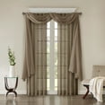 thumbnail image 3 of Madison Park Harper Indoor Sheer Crushed Solid Scarf Window Panel, 42"x216", Taupe, 3 of 9