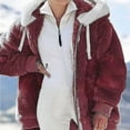 thumbnail image 2 of Aricy Plus Size Winter Warm Coats for Women Fuzzy Fleece Jackets Full Zip Oversized Winter Warm Coats Puffy Sherpa Color Block Patchwork Cardigan Sweatshirt Outerwear with Pockets, 2 of 4