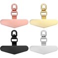 thumbnail image 1 of czcpp-4pcs Cell Phone Lanyard Patches, Heart Shaped Metal Mobile Phone Case Tether Tab Rotatable 360°Universal Phone Patch Phone Strap Patch (Rose Gold, Gold, Black, Silver), 1 of 4