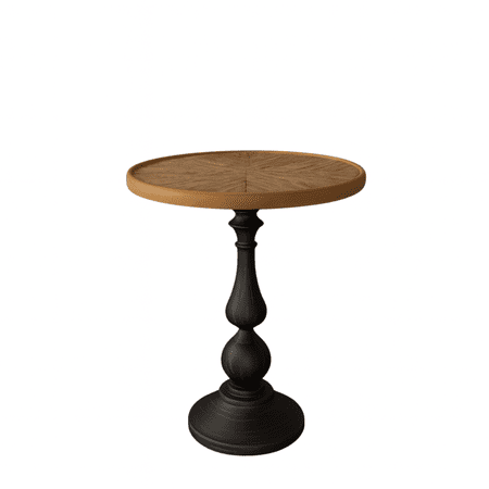 Wooden End Tables Retro Side Table French Country Accent Coffee Side Table Modern Small Round Tea Table Pedestal Side End Table for Living Room Household Restaurant Homestay