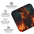 thumbnail image 4 of Pofeuu Candle Shepherd Dog Print Leather Coasters Set of 6, Round Cups Mugs Mat Pad for Home Kitchen Heat Resistant Drink Coasters,Square, 4 of 7