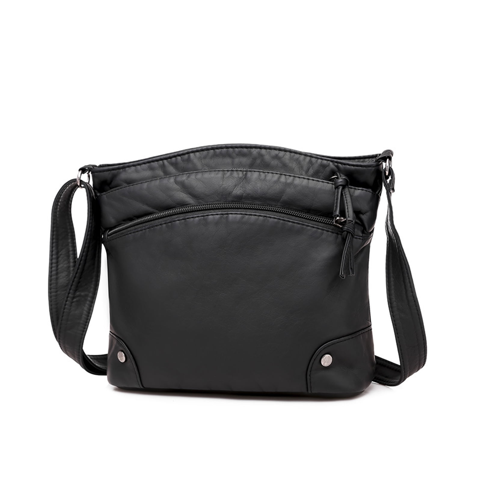 Women Handbags Vintage Oil Leather Ladies Shoulder Messenger Tote Crossbody Bags Black 23cm 11cm 21cm 