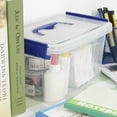 thumbnail image 4 of Pekky Plastic Small Handle Storage Box, 6 Quart Clear Plastic Bins, 6 Pack, 4 of 4