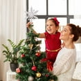 thumbnail image 4 of Christmas Tree Sparkling Stars Christmas Tree Snowflake Ornaments Home Silver, 4 of 8