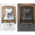 thumbnail image 2 of Pit Bull Faux Burlap and Pine cones Ceramic Night Light, 2 of 2