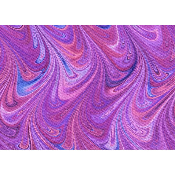 Ahgly Company Machine Washable Indoor Rectangle Transitional Fuchsia or Magenta Purple Area Rugs, 2' x 5'