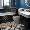 thumbnail image 3 of Blush Leopard 3-Piece Bath Rug Set, Non-Slip Polyester Bathroom Mats, Plush Absorbent Washable Rugs with Toilet Lid Cover & U-Shaped Mat for Coquette Glam Bathroom Decor, 3 of 5