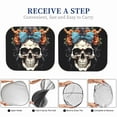 thumbnail image 6 of Cauagu Bow Flower Skull Cauagu {designName} Print Foldable Car Windshield Sun Shade | Front Windshield Shade for Sun | Fits Small Sedans, Mini SUVs, Hatchbacks-Small, 6 of 6