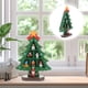 thumbnail image 4 of Árbol de Navidad de madera verde con diseño de escaparate, adorno de escritorio, soporte creativo de exhibición de árbol de Navidad enrejado, accesorio decorativo - Talla S, 4 of 7