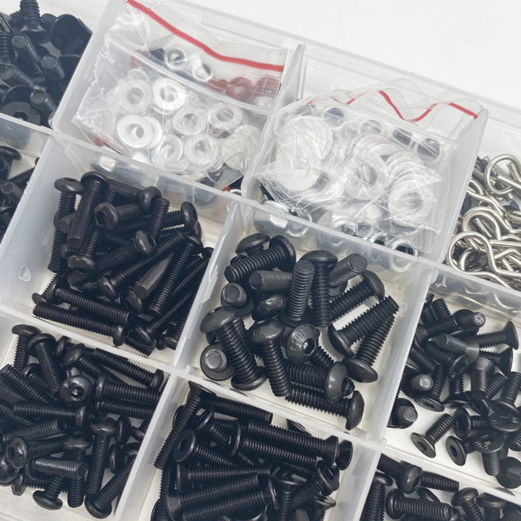 Pack of 520 Hardware Fasteners set Universal Remote Screw set Screws Assortment Set fit for 1/8 1/10 1/12 1/16 Scale Car