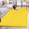 thumbnail image 2 of Yellow Large Area Rugs for Bedroom Living Room, Soft Non Slip Carpet Bedside Rug, Pure Yellow Rectangular Floor Cover Kitchen Accent Rug 2.7'x5' for Dining Room/Office, 2 of 9