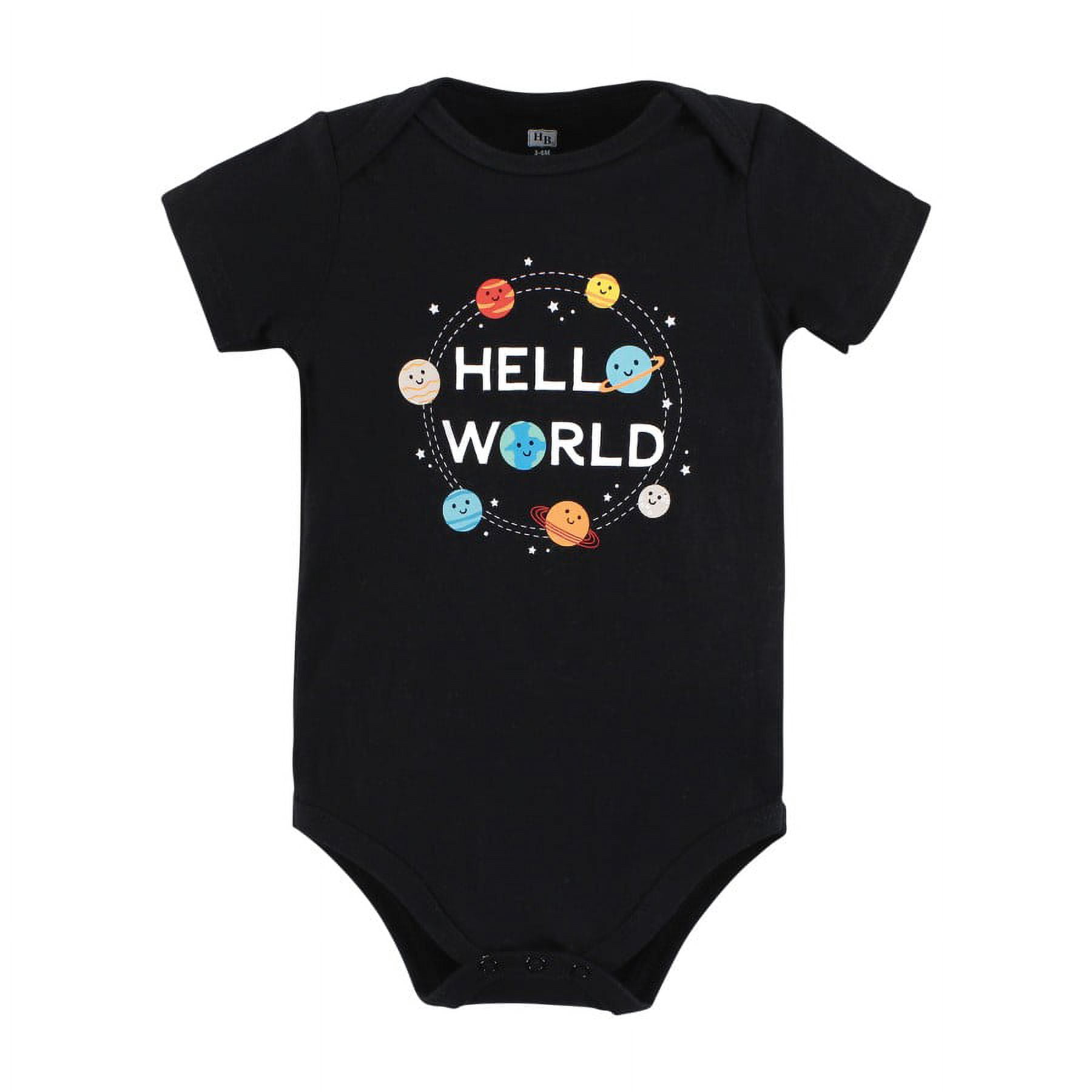Hudson Baby Cotton Bodysuits, Happy Planets, Preemie
