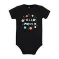 thumbnail image 3 of Hudson Baby Cotton Bodysuits, Happy Planets, 6-9 Months, 3 of 9