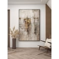 thumbnail image 2 of Large Beige Gold Brown Abstract Handmade Painting For Living Room Wabi Sabi Wall Art Beige Grey Texture Wall Art Large Scandinavian Art, 2 of 9