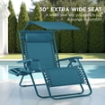 thumbnail image 3 of Best Choice Products 30" Extra Wide Folding Zero Gravity Patio Lounge Chair w/Adjustable Canopy Shade - Peacock, 3 of 9