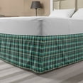 thumbnail image 1 of Abstract Bed Skirt, Crossing Diagonal Hatched Lines and Squares Traditional Tartan Illustration, Elastic Bedskirt Dust Ruffle Wrap Around for Bedding Decor, 4 Sizes, Multicolor, by Ambesonne, 1 of 2