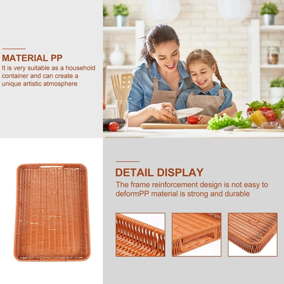 HEANUJJ Portable Brown Fruit Tray with Open Design for Living Room Storage and Organization, 1 Piece