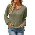 thumbnail image 3 of Pompotops Nouveau Style Mode Femme Manches Longues Ample Col Rond Haut Tricoté Liquidation, 3 of 3
