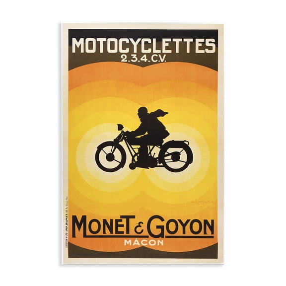 Stupell Industries Vintage Motorcycle Advertisement Transportation Painting Unframed Art Print Wall Art, 10 x 15