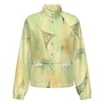 thumbnail image 5 of Jackets for Women Winter Coat Jackets Flannel Stand Collar Jacket(Abstract Green Swirls Pattern,Size:S-4XL), 5 of 7
