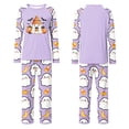 thumbnail image 4 of Family Halloween Pajama Set Long Sleeve Crew Neck, Soft Halloween Family Pajamas with Ghost Pumpkin Print, Spooky Matching Halloween Pajamas Sleepwear, 4 of 4