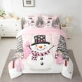 thumbnail image 2 of jejeloiu Merry Xmas 7-Piece Twin Bedding Sets,Cartoon Christmas Snowman Bedding Comforter Set,Abstract Xmas Tree Sheet Sets Fdor Boys Girls,Super Cozy Room Decor Reversible, 2 of 8