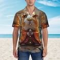 thumbnail image 2 of Pofeuu Valley Meditating Guinea Pig Print Hawaiian Shirt for Men Sleeves Casual Button Down Summer Beach Dress Shirts T-Shirts,XX-Large, 2 of 7