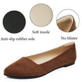thumbnail image 5 of Ataiwee Women's Wide Width Flat Shoes - Comfortable Ladies Pointed Suede Elegant Office Anti Slip Sole Ballet Flats., 5 of 8