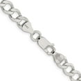 thumbnail image 3 of Sterling Silver 6.4mm Semi-Solid Flat Curb Chain (20 X 6.4) Made In Italy qlfb150-20, 3 of 5