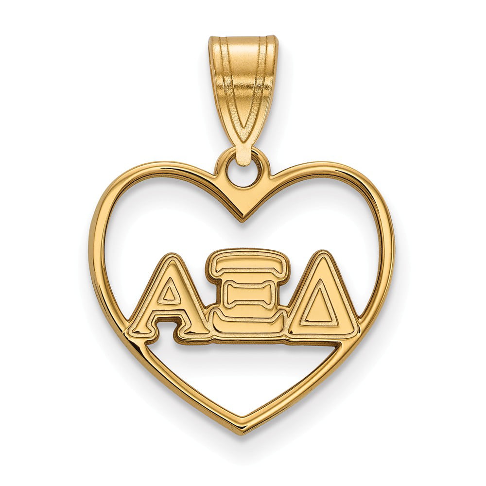 Logoart Sterling Silver Gp Alpha Xi Delta Medium Pendant 