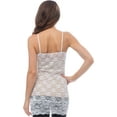 thumbnail image 2 of Sheer Extra Long Lace Cami w/ Adjustable Straps â¦, 2 of 3
