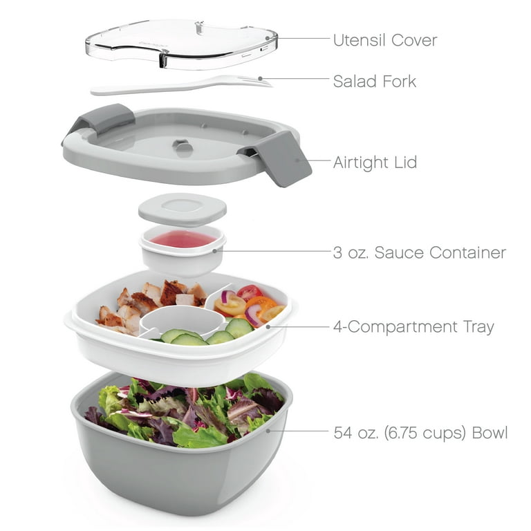 Bentgo Salad - Stackable Lunch Container Large Salad Bowl