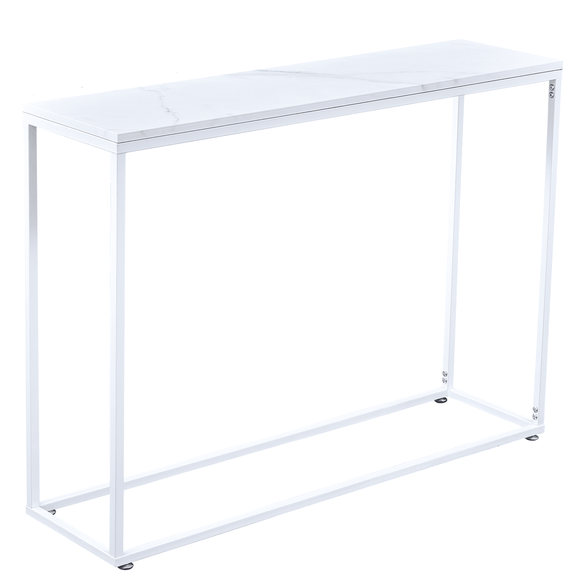 BTMWAY Console Sofa Table, Entryway Table with Marble Top and Metal