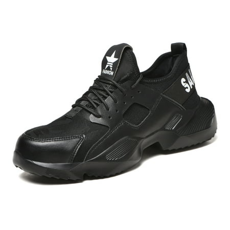 

Tanleewa Men’s Work Shoes Steel Toe Safety Shoes Lightweight Breathable Sneakers Shoe Size 9.5