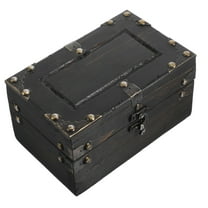 HINTRMENT 1Set Rectangular Wood Treasure Chest Storage Box For Jewelry Organizer And Home Decor Item 17.00X10.70X9.00CM