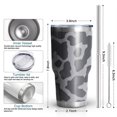 thumbnail image 6 of 30oz White and Black Of Leopard Print Tumblers Stainless Steel Tumbler with Lid and Straw,Vacuum Insulated Double Wall Travel Tumbler Cups Mug with Cleaning Brush for Coffee,Tea, 6 of 7