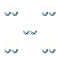 thumbnail image 1 of Aretes en forma de U Sonducket Estampado de Leopardo Acrílico Azul 5piezas CBP234484, 1 of 6