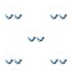 thumbnail image 1 of Qarigey 1 par de aretes en forma de U con estampado de leopardo geométricos universales colgantes de acrílico elegantes favores de fiesta para niñas Azul 5piezas Qarigey CBP234484, 1 of 6